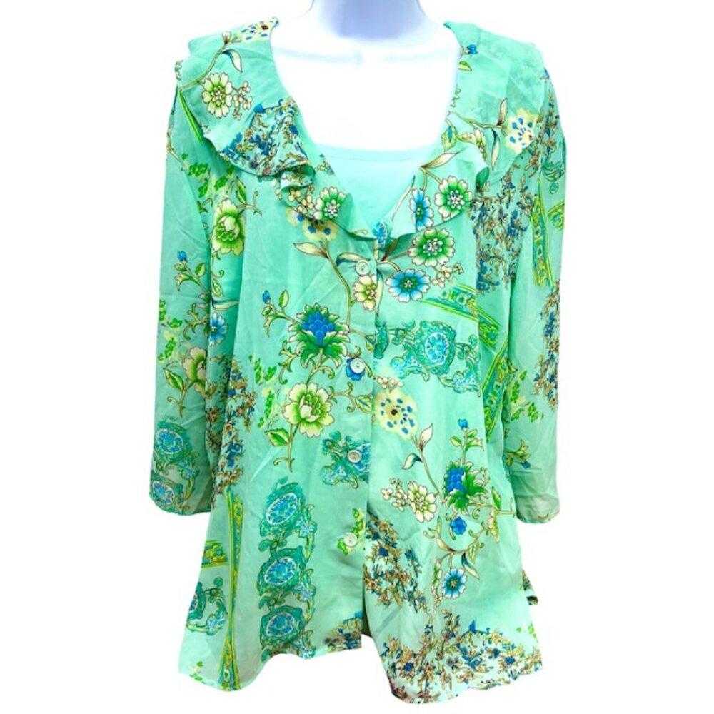 4 Blouses Size  22/24:  Lane Bryant-Avenue-Alyn Paige  Flora Long Sleeve(#55 - Picture 11 of 15